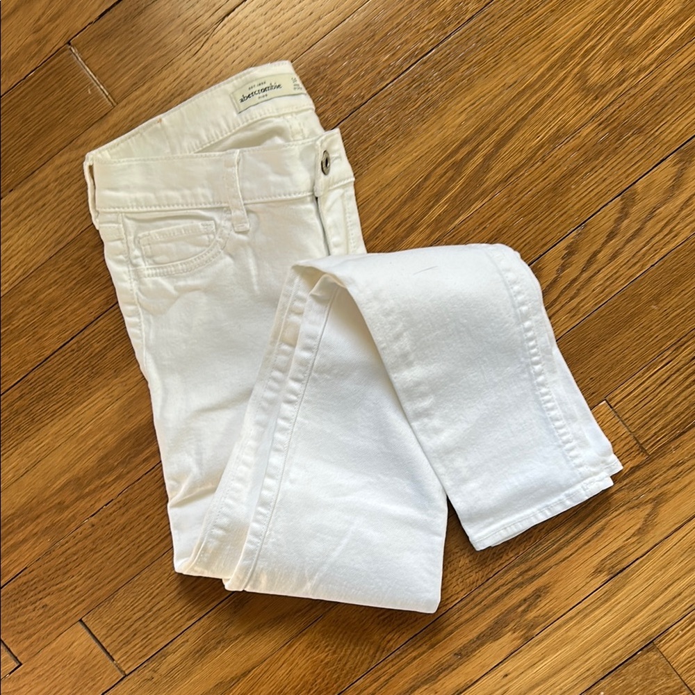 Girls Abercrombie White Jeans
